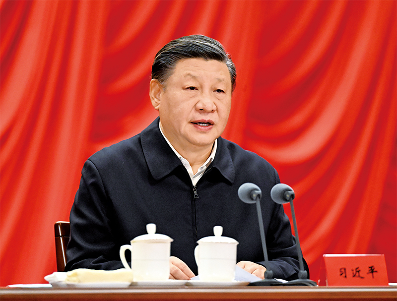 2023年2月7日，新進(jìn)中央委員會(huì)的委員、候補(bǔ)委員和省部級(jí)主要領(lǐng)導(dǎo)干部學(xué)習(xí)貫徹習(xí)近平新時(shí)代中國(guó)特色社會(huì)主義思想和黨的二十大精神研討班在中央黨校（國(guó)家行政學(xué)院）開班。中共中央總書記、國(guó)家主席、中央軍委主席習(xí)近平在開班式上發(fā)表重要講話。 新華社記者 李學(xué)仁/攝